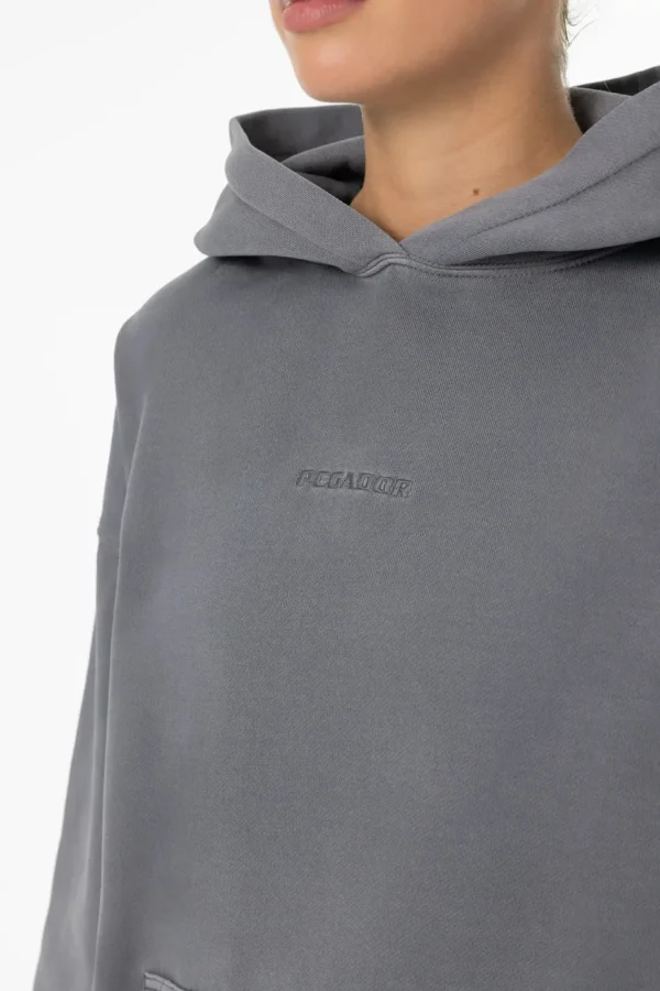 Clarita Logo Oversized Hoodie Vintage Grey Grey-1