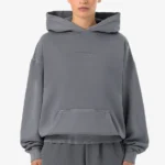 Clarita Logo Oversized Hoodie Vintage Grey Grey