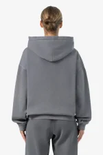 Clarita Logo Oversized Hoodie Vintage Grey Grey-2