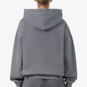 Clarita Logo Oversized Hoodie Vintage Grey Grey-2