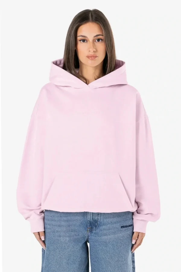 Clarita Logo Oversized Hoodie Washed Bubblegum Gum