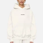 Clarita Logo Oversized Hoodie Washed Coconut Milk Black Gum