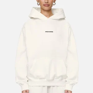 Clarita Logo Oversized Hoodie Washed Coconut Milk Black Gum