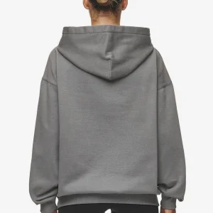 Clarita Logo Oversized Hoodie Washed Deep Grey White Gum-1
