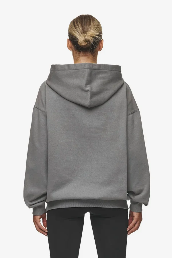 Clarita Logo Oversized Hoodie Washed Deep Grey White Gum-1