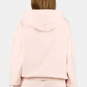 Clarita Logo Oversized Hoodie Washed Dusty Rose White-1