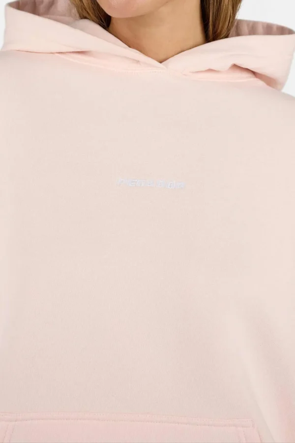 Clarita Logo Oversized Hoodie Washed Dusty Rose White-2