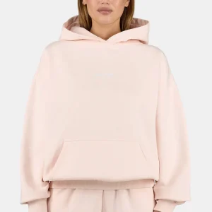 Clarita Logo Oversized Hoodie Washed Dusty Rose White