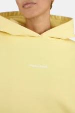 Clarita Logo Oversized Hoodie Washed Soft Yellow White-2