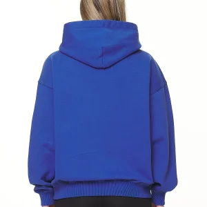 Clarita Logo Oversized Hoodie Washed True Blue White Gum-1