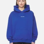 Clarita Logo Oversized Hoodie Washed True Blue White Gum