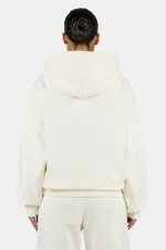Clarita Logo Oversized Hoodie Washed Unbleached White-1