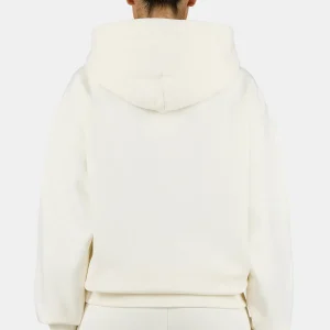 Clarita Logo Oversized Hoodie Washed Unbleached White-1