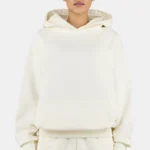 Clarita Logo Oversized Hoodie Washed Unbleached White