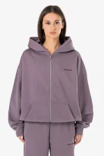 Clarita Oversized Sweat Jacket Washed Dusty Grape Gum