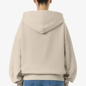 Clarita Oversized Sweat Jacket Washed Light Beige Gum-1