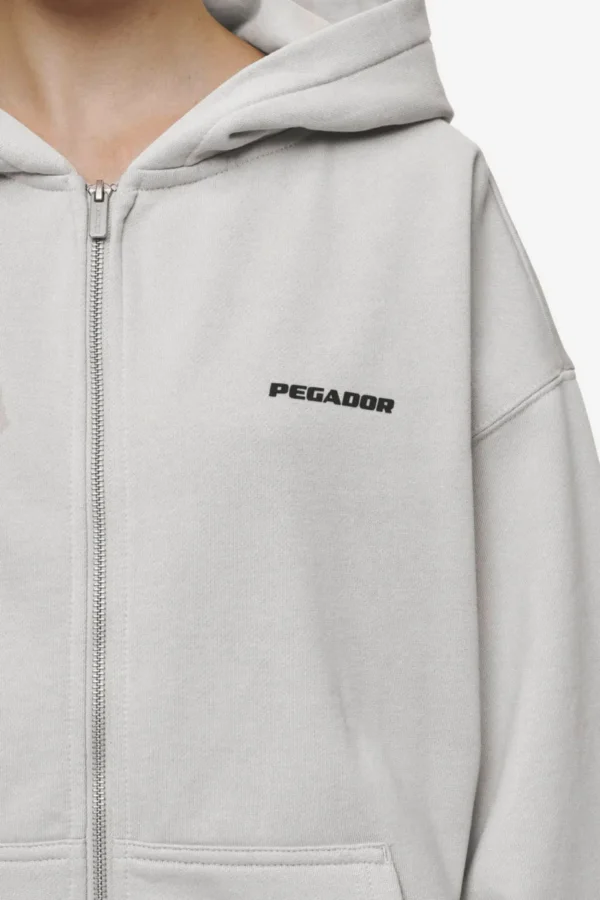 Clarita Oversized Sweat Jacket Washed Moon Grey Black Gum-2