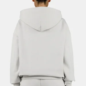 Clarita Oversized Sweat Jacket Washed Pure Grey White-1