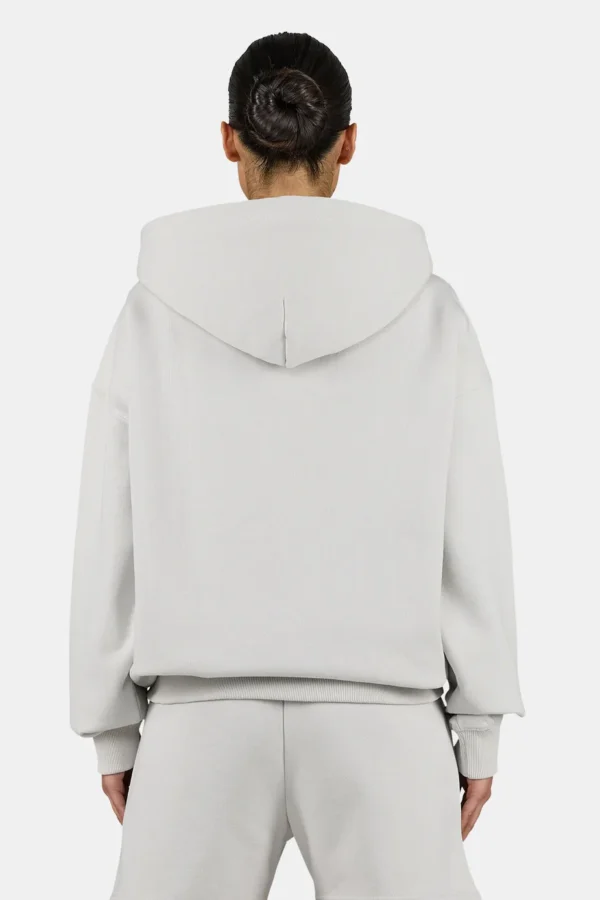 Clarita Oversized Sweat Jacket Washed Pure Grey White-1