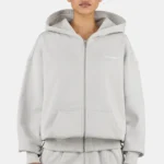 Clarita Oversized Sweat Jacket Washed Pure Grey White
