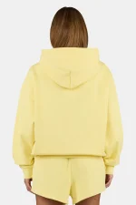 Clarita Oversized Sweat Jacket Washed Soft Yellow White-1