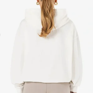 Clarita Oversized Sweat Jacket Washed Warm White Gum-1
