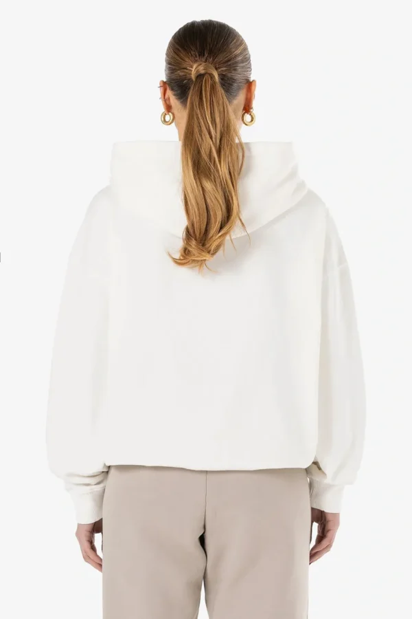 Clarita Oversized Sweat Jacket Washed Warm White Gum-1