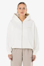 Clarita Oversized Sweat Jacket Washed Warm White Gum