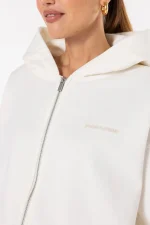 Clarita Oversized Sweat Jacket Washed Warm White Gum