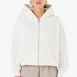 Clarita Oversized Sweat Jacket Washed Warm White Gum