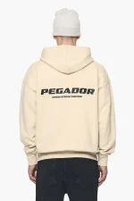 Colne Logo Oversized Hoodie Vintage Washed Kingdom Beige Gum-1