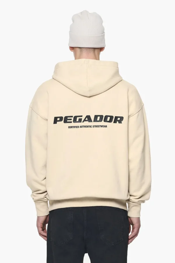 Colne Logo Oversized Hoodie Vintage Washed Kingdom Beige Gum-1