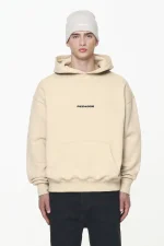 Colne Logo Oversized Hoodie Vintage Washed Kingdom Beige Gum