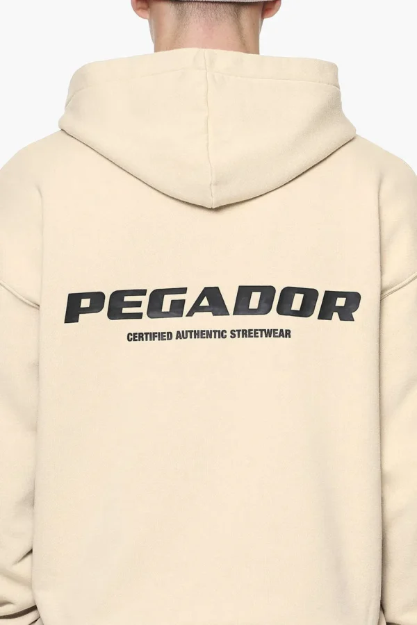 Colne Logo Oversized Hoodie Vintage Washed Kingdom Beige Gum-2
