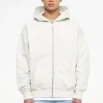 Colne Logo Oversized Sweat Jacket Vintage Washed Angels Cream Gum