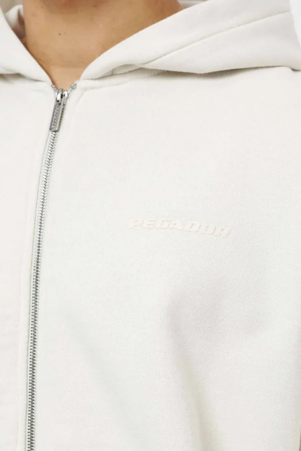 Colne Logo Oversized Sweat Jacket Vintage Washed Angels Cream Gum-2