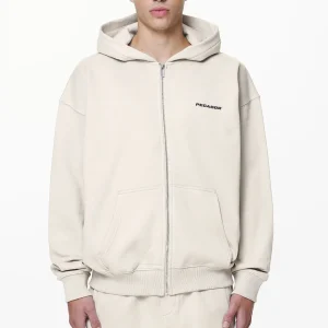 Colne Logo Oversized Sweat Jacket Washed Dust Cream