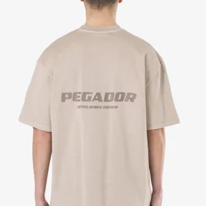 Colne Logo Oversized Tee Vintage Dark Stone