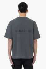 Colne Logo Oversized Tee Washed Anthracite Black-1