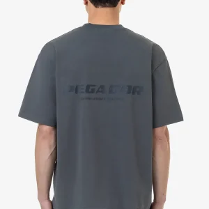 Colne Logo Oversized Tee Washed Anthracite Black-1