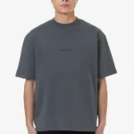 Colne Logo Oversized Tee Washed Anthracite Black
