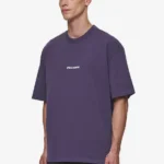 Colne Logo Oversized Tee Washed Deep Purple White