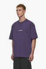 Colne Logo Oversized Tee Washed Deep Purple White