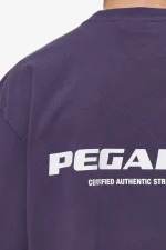 Colne Logo Oversized Tee Washed Deep Purple White-2