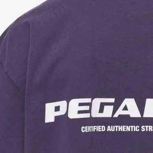 Colne Logo Oversized Tee Washed Deep Purple White-2