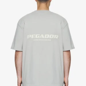 Colne Logo Oversized Tee Washed Pearl Grey Salty Cream-1