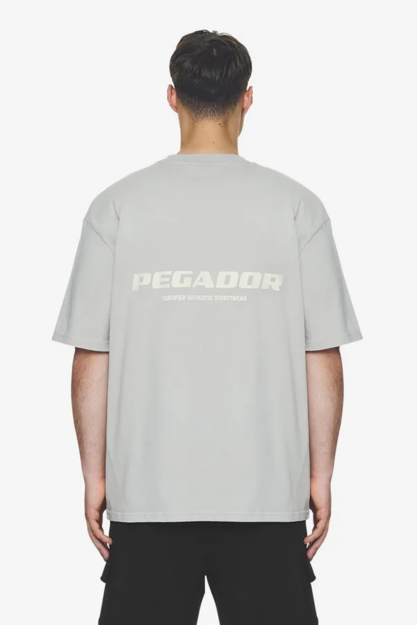 Colne Logo Oversized Tee Washed Pearl Grey Salty Cream-1