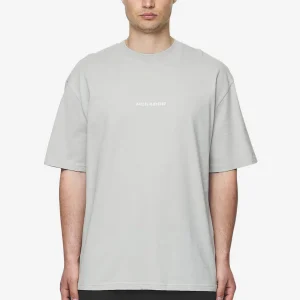Colne Logo Oversized Tee Washed Pearl Grey Salty Cream