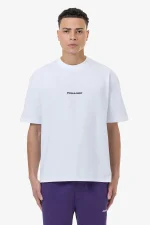 Colne Logo Oversized Tee White Deep Purple