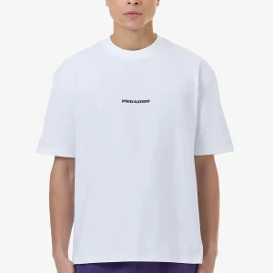 Colne Logo Oversized Tee White Deep Purple